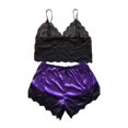 thumbnail image 1 of Conjunto de pijamas de seda satinada para mujer, ropa de dormir con estampado Floral, pantalones superiores, ropa de dormir para el hogar, otoño, 1 of 4