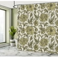 thumbnail image 4 of Ambesonne Aster Shower Curtain, Earth Tones Flower Petals Art, 69"Wx70"L, Khaki Eggshell, 4 of 4
