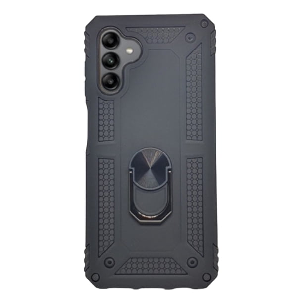 Funda Uso Rudo Con Anillo Magnético Para Samsung A04s Negro Más 2 Micas De Cristal Cely Vesmir