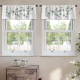 thumbnail image 2 of LALILO Kitchen Curtain Valance Watercolor Eucalyptus Rod Pocket Window Curtain 52"x 18" Set of 2, 2 of 6