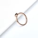 thumbnail image 2 of Anillo de acero de titanio brillante con forma de concha negra redonda que no se decolora, anillo conmemorativo de viaje con lunares, anillo sencillo a juego, 2 of 6