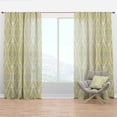 thumbnail image 1 of Designart 'Pattern in Eastern Style' Mid-Century Modern Curtain Panels, 1 of 4