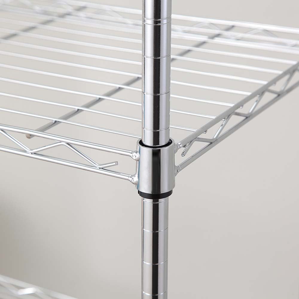 4 tier chrome utility wire shelving unit 14x24x53in
