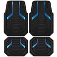 thumbnail image 5 of Road Comforts Heavy Duty Rubber Floor Mats Blue Aluminum Film Car Mats Set, Front and Rear Car Mats, 5 of 9