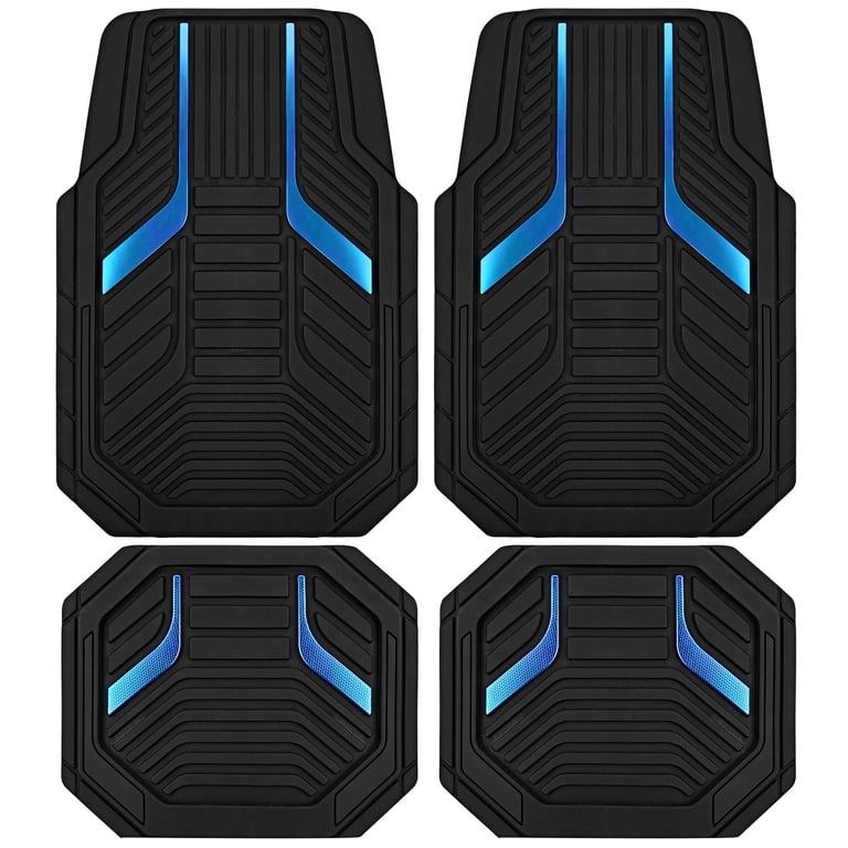 Heavy Duty Rubber Floor Mats, Blue, 4-Piece photo 5