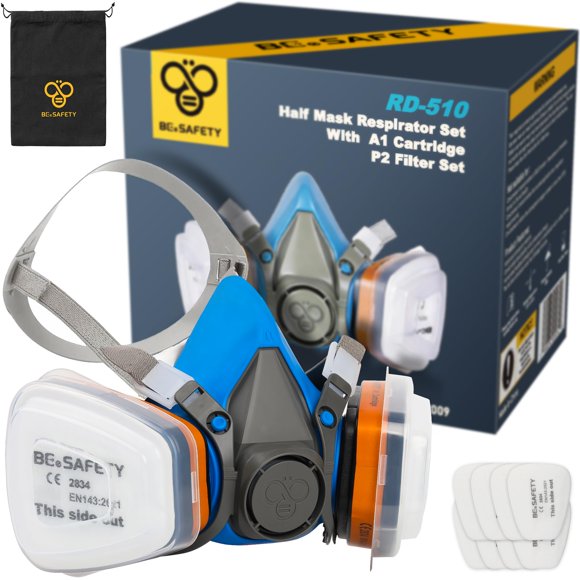 Máscara respiratoria BEESAFETY RD-510 filtros A1 para vapores y P2 para polvo