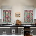 thumbnail image 4 of Boho Kitchen Curtains for Windows – Rustic Tribal Floral Print Cafe Curtains, Vintage Bohemian Geometric Panels for Home Décor, 4 of 6