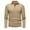 Khaki, variant on ZRGHAOYLQ Mens Knit Shirt Long Sleeve Quarter Zip Pullover Big and Tall Stand Collar Shirts Solid Color Plus Size Shirt Tops