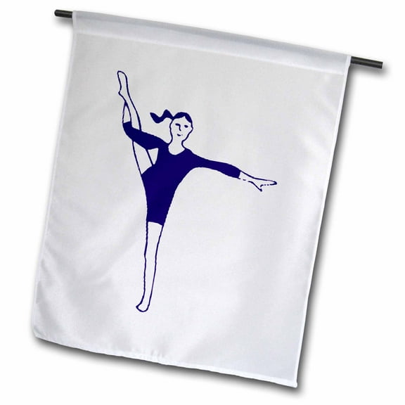 3dRose, The Gymnast, 12 x 18 inch Garden Flag