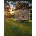 thumbnail image 4 of EDTara Golf Net, 10x8ft Practice Net With 11ft Ball Return and 28x14 Inch Ball Blanket, Hitting Net Designed for Backyard or Garage To Improve Chipping, Putting, and Pitching, 4 of 7