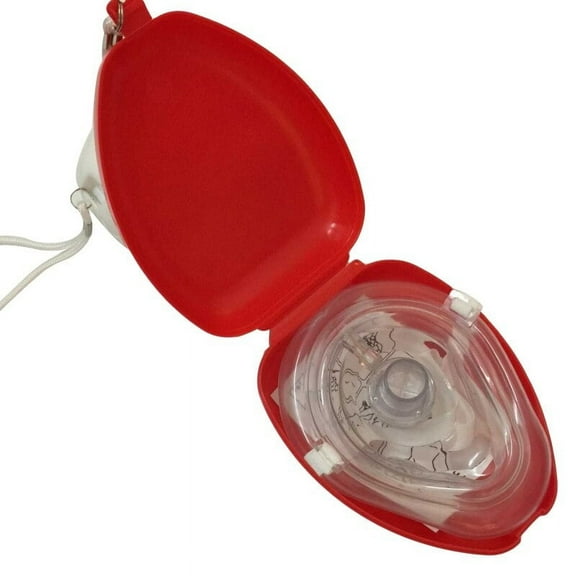 Shengshi Portable Adult Infant CPR Mask CPR Rescue Breathing Mask Pocket Resuscitator One-Way Valve CPR Emergency First Aid Survival Clear