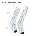 thumbnail image 2 of Lsque Scarf Bear Pattern Sport Compression Socks for Men & Women 15-20 mmHg Knee High Nurse Pregnant Running Medical and Travel Athletic, 2 of 6