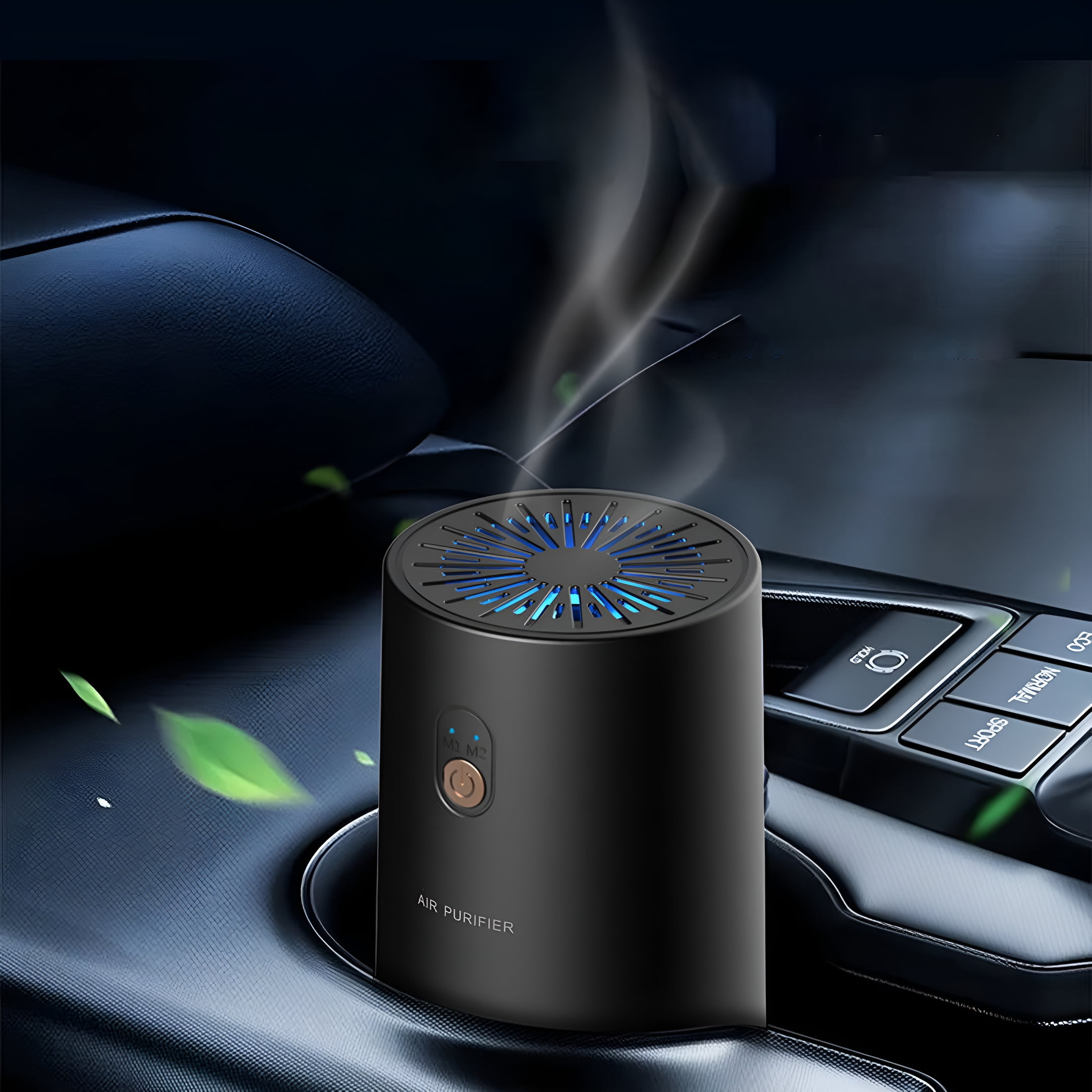 HIBIBUD Air Purifier for Home and Car Portable Usb Powered Mini Air Cleaner with Hepa Filter for Smoke Dust Pollen Pet Dander Odor Elimination Black