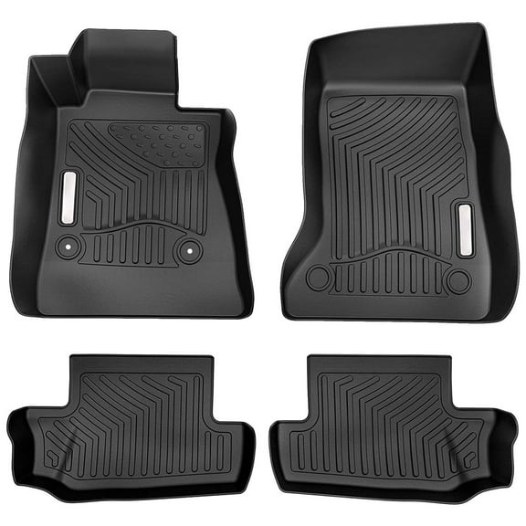 RVNI 3D Front and Rear 4 pieces Floor Mats for 2016-2023 Chevrolet Camaro, All-Weather Protection