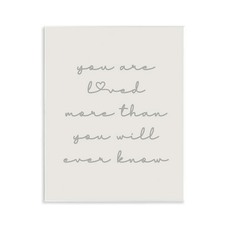 Stupell Industries Minimal You Are Loved Typography Painting Unframed Art Print Wall Art 11 x 14