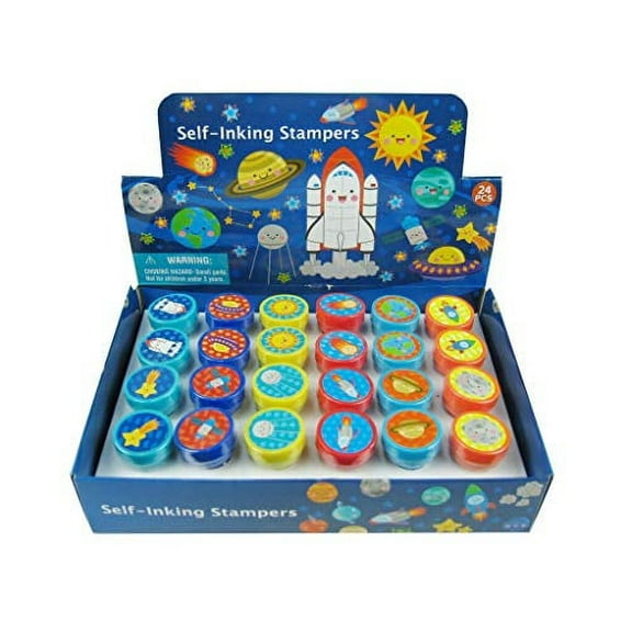 TINYMILLS 24 Pcs Outer Space Stampers for Kids
