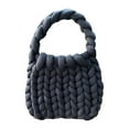 thumbnail image 2 of Women Crochet Bag Handbag Satchel Female Shoulder Bag for Work Travel Summer black, 2 of 8