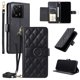 thumbnail image 5 of Funda tipo billetera GANGXUN para Xiaomi 13T – Tapa abatible con correa para mujer, 5 of 5