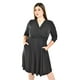 thumbnail image 1 of Vestido escote cruzado Roman Fashion /Tallas Extras, 2972 (Negro) negro 46, 1 of 6