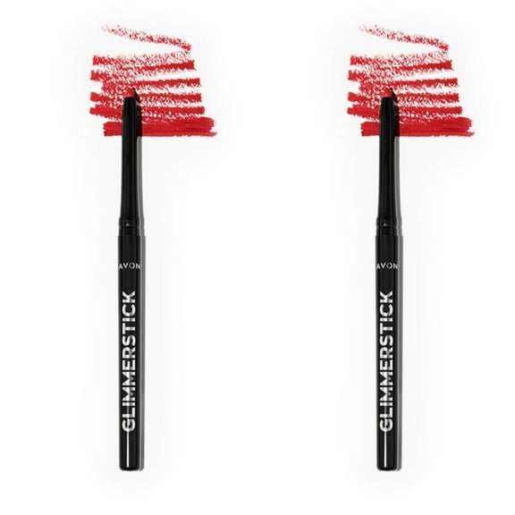 Avon Glimmersticks Retractable Lip Liner / RUBY SHOCK / SET OF 2
