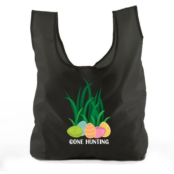 Easter Basket Bags, Bulk Reusable Grocery Bags, Easter Egg Hunt Tote Bags - Gone Hunting
