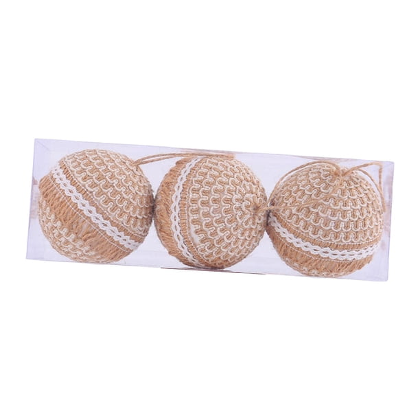 3x adornos colgantes de Navidad Macarena Estilo de bola 8 cm