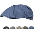 thumbnail image 3 of CoCopeaunts Cotton Denim Men's Beret Solid Color Women's Beret Literary Youth Men's Forward Cap Lvy Newsboy Cap Peaked Cap, 3 of 7