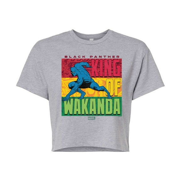 Marvel Black Panther - King Of Wakanda - Juniors Cropped Tee