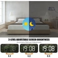 thumbnail image 3 of Digital Alarm Clock, Large LED Display, with USB Charger, Snooze Function Dim Mode Wall Hanging Beside Desk Clock for Bedroom Black Room Decor, 3 of 8