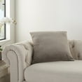 thumbnail image 4 of Mina Victory Life Styles Solid Modern Cotton Throw Pillow in Taupe Brown, 4 of 6