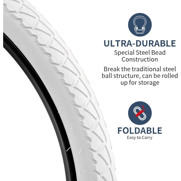 YUNSCM 2-PCS 26" Bike Tires 26 x 2.10 and 26" Bike Tubes Schrader Valve Compatible with Bike 26x1.95 26x2.0 26x2.10 26x2.125 Bicycle Tires and Tubes