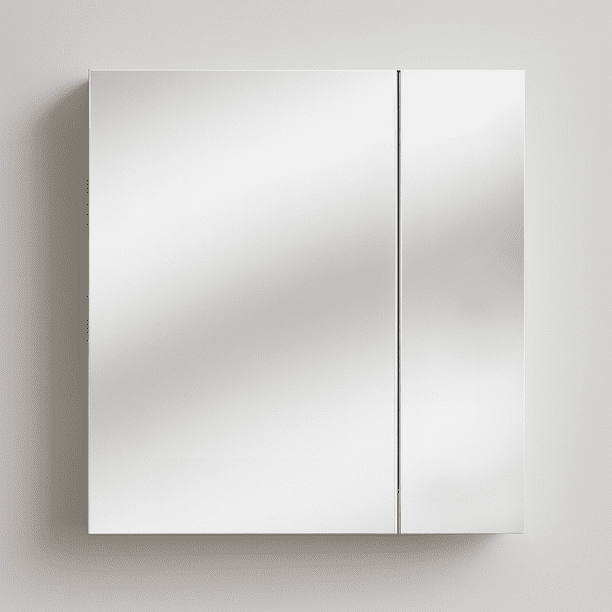 Esatto Espejo botiquín cuadrado con luz 60 x 60 x 14 cms Bass