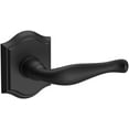 thumbnail image 1 of Baldwin Reserve FDDECRTAR190 Right Hand Full Dummy Decorative Lever and Traditional Arch Rose Satin Black Finish, 1 of 5
