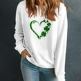 thumbnail image 3 of Charella Sweatshirts for Women St Patricks Day Decorations Long Sleeve Crewneck Tops 2024 Trendy T-shirt,White,XS, 3 of 5