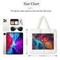 thumbnail image 3 of Wukai Colorful Abstract Swirls Print Plush Underarm Bag, Ladies Fluffy Shoulder Bag, Women Furry Flower Tote Bag Plush Handbag for Autumn and Winter, 3 of 7