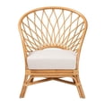 thumbnail image 2 of bali & pari Emmeline Bohemian Rattan Accent Chair, Natural with Cushion, 2 of 10