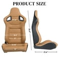 thumbnail image 4 of WIILAYOK 2 Pack Racing Seats, Universal PVC Leather Bucket Seats Sport Pair Adjustable Seats with Sliders (Black & Beige/Tan Brown), 4 of 4