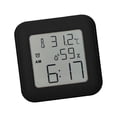 thumbnail image 4 of Reloj despertador digital Termómetro Higrómetro Calendario con pilas Temperatura Escritorio Fecha y hora portátil Reloj LCD para habitación de bebé Negro Sunnimix reloj despertador digital, 4 of 8