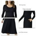 thumbnail image 4 of Vestido ajustado de manga larga, vestido de manga larga, redondo, manga larga, vestidos fluidos, vestido de manga larga de longitud media, máxima comodidad, 4 of 5
