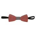 thumbnail image 2 of Calidad para hombre Pre atado Bow Grain Wedding Bowtie Party Classic Prom Caoba Jinwen Para hombre de la pajarita, 2 of 6