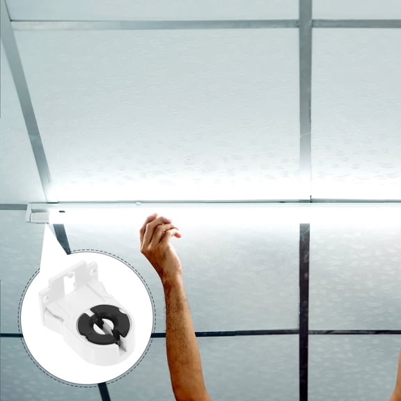 HOMEMAXS  50 Pcs Tube Light Bracket Fluorescent Lamp Holder