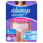 Always Discreet - Reimagined Adult Diapers for Women Size L, 17 Count​