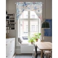 thumbnail image 5 of Coastal Starfish Kitchen Swag Valances for Windows, Blue Nautical Coral Seashell Wooden Swag Valances Curtains for Living Room, Rod Pocket Window Treatments for Bathroom, Bedroom, Cafe, 56"x36", 5 of 6