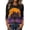 Purple, variant on Womens Plus Size Halloween Shirts Crewneck 3/4 Sleeve Graphic Tees Funny Print Casual Tops Pullover Orange 3XL