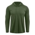 thumbnail image 4 of LIaqionyy Men's Hooded Shirts Sun Protection Long Sleeve Casual Athletic Lightweight Tops for Running Gym Workout, 4 of 5