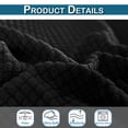 thumbnail image 5 of DONGPAI Outdoor Cushion Covers Waterproof for Patio Furniture, Stretch Couch Cushion Slipcovers 1-Piece Jacquard Sofa Seat Protector, Replacement Rectangle Cover for Sectional RV, Black, 1 Seat, 5 of 7