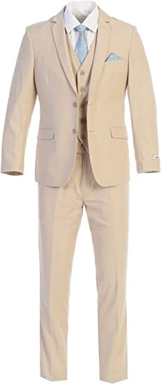 GentWith Rapid Khaki Slim Fit Notch Lapel 2 Piece Suit