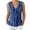 Blue, variant on Women's Sleeveless Blouse with Ruffle Trim Summer Daily Wear Yellow S