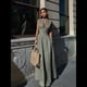 thumbnail image 5 of Vestido Midi Informal de Verano para Mujer, con Escote en V Profundo, Cremallera, Mangas , Cintura Elástica Fruncida y Bolsillos. Verde S, 5 of 8