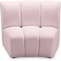 Meridian Furniture Infinity Pink Velvet Modular Chair